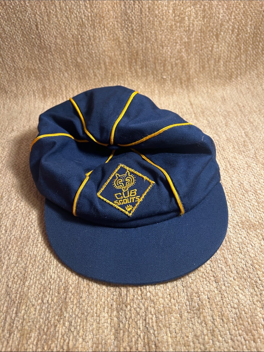 Kids Navy Blue Cap with Yellow Trim